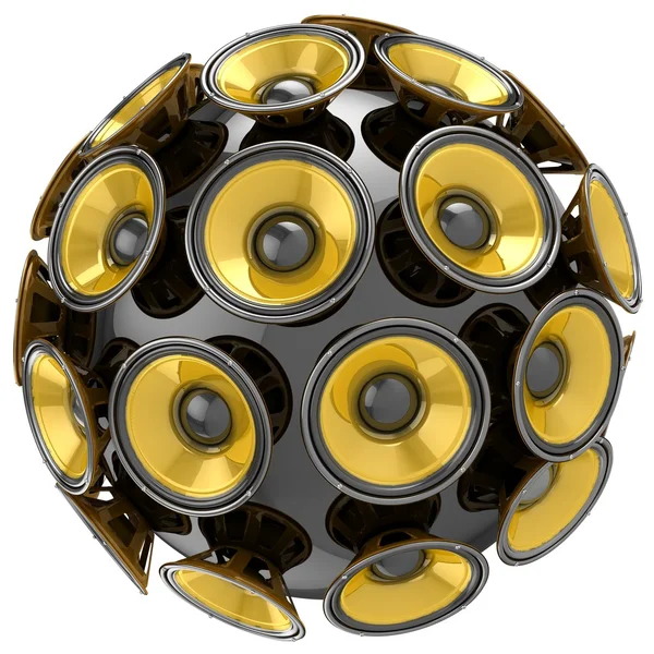 Audio speakers sphere — Stock Photo, Image