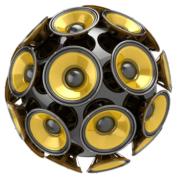 Audio speakers sphere — Stock Photo, Image