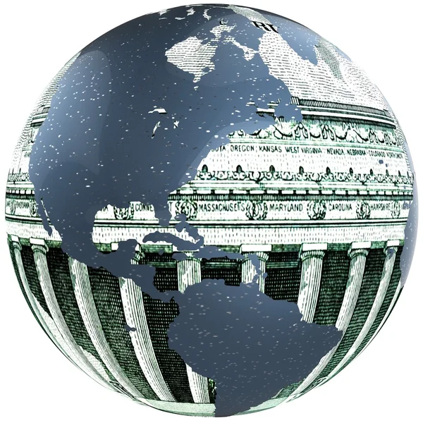 Dollar Globe. — Stock Photo, Image