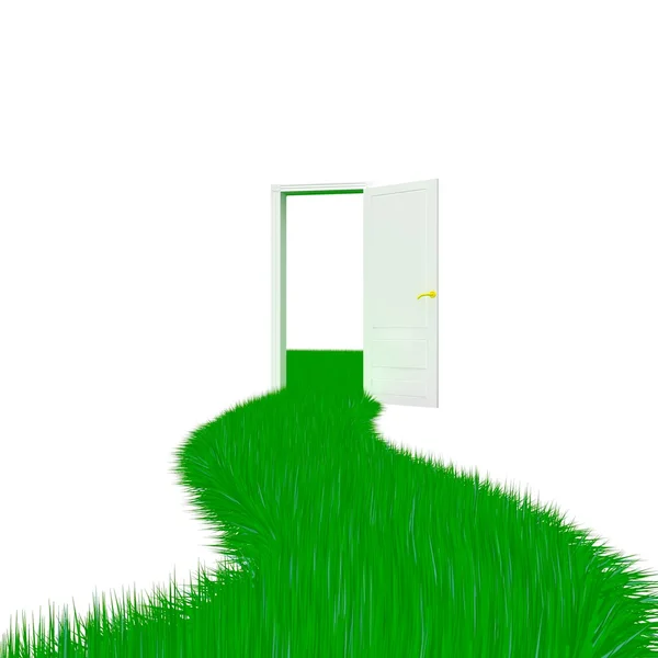 Puerta de hierba — Foto de Stock