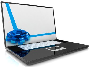 dizüstü bilgisayar beyaz arkaplanda izole edildi