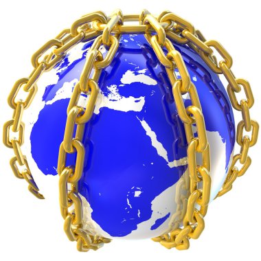 Dünya küre zinciri kapatın