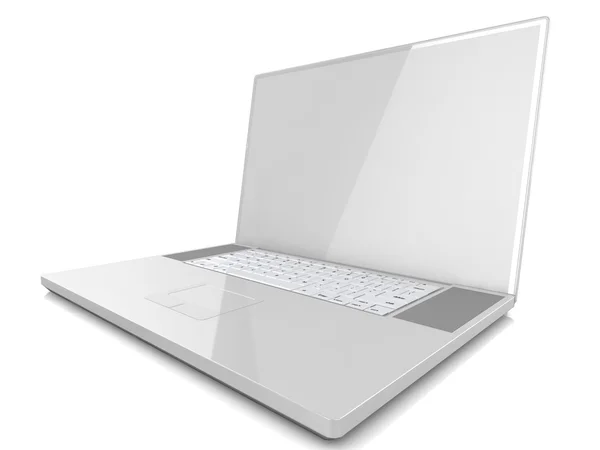 लैपटॉप सफेद पृष्ठभूमि पर अलग — स्टॉक फ़ोटो, इमेज