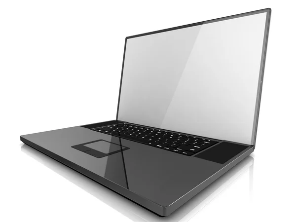 흰 배경에 분리 된 노트북 — 스톡 사진