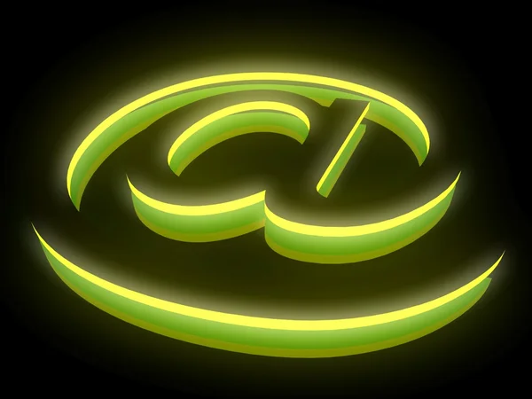Abstract E-mail symbol in neon light — Stock Photo, Image