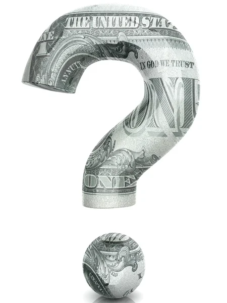 Вопрос на доллар — стоковое фото