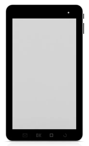 Schwarzer Tablet-PC auf weißem — Stockfoto
