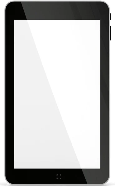 Tablet pc nero su bianco — Foto Stock