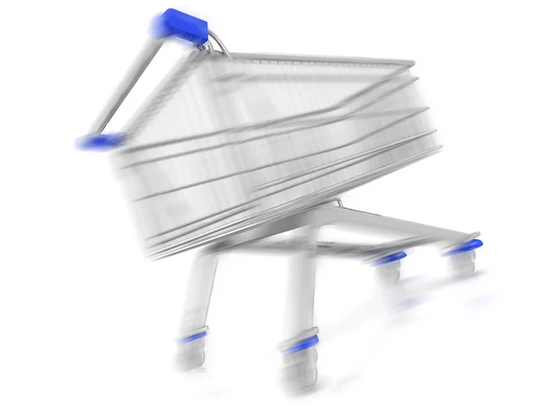 Trolley basket isolated — Stock Photo, Image
