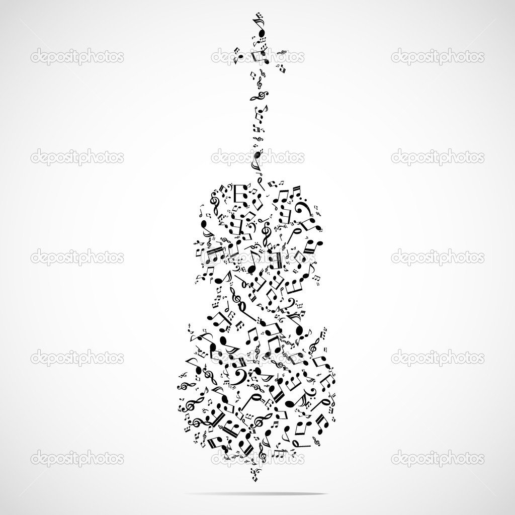 Abstract musical instrument background