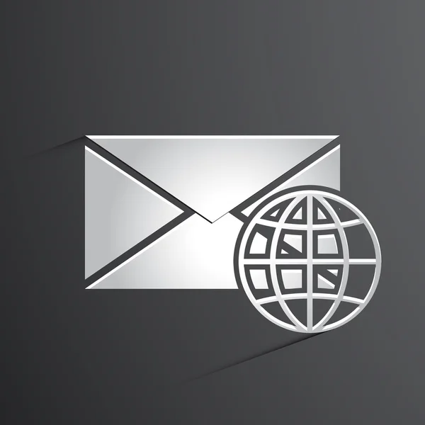 Vector de correo icono de fondo — Vector de stock