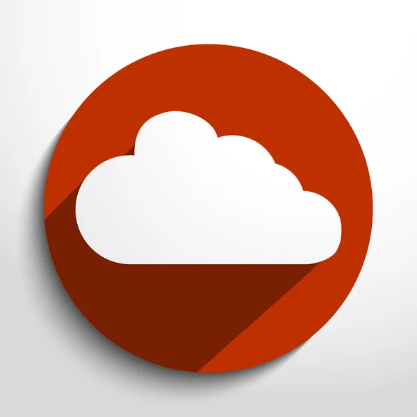 Icono de vidrio nube . — Vector de stock