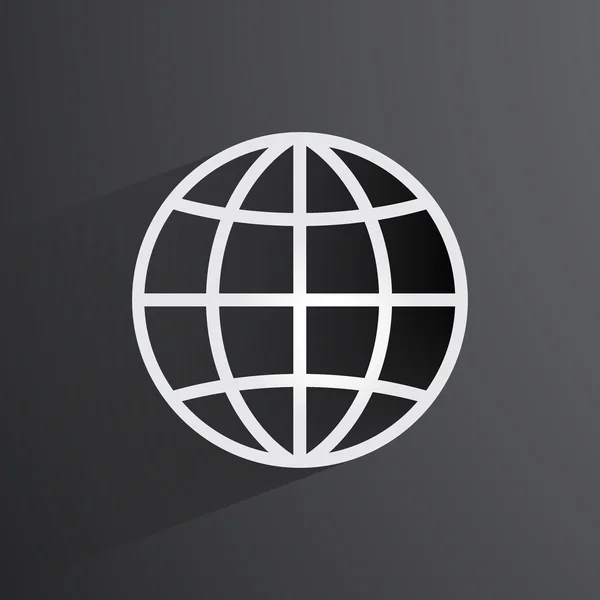 Vector globe icon — Stock Vector