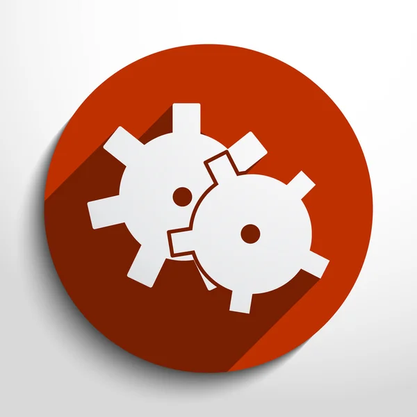 Vector icon of gears — Stock Vector