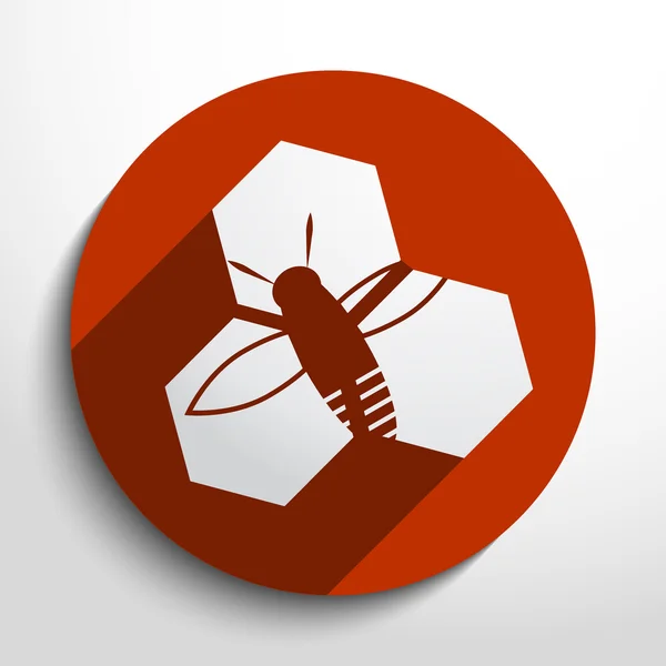 Vector honey cells web icon — Stock Vector