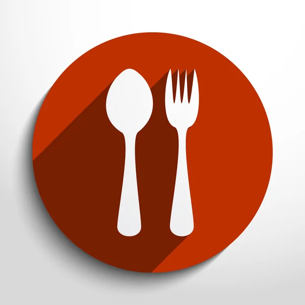 Vector disware and cutlery web icon — Stock Vector