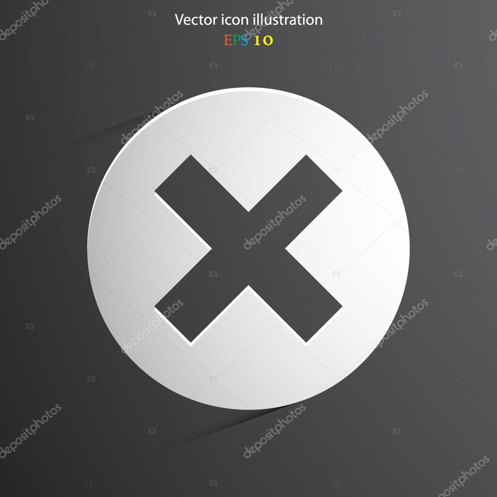 Vector cross web icon
