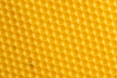 Sarı bal peteği balmumunun makro fotoğraf arkaplan dokusu