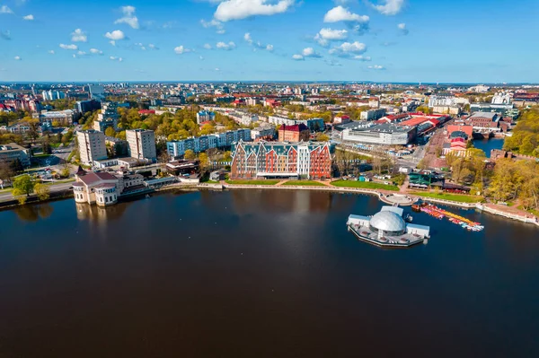 Hava manzaralı şehir Kaliningrad Rusya Yazın güneşli bir gün — Stok fotoğraf