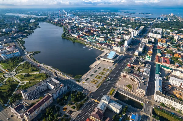 Vista panorâmica superior aérea da República Kazan do Tartaristão Rússia — Fotografia de Stock