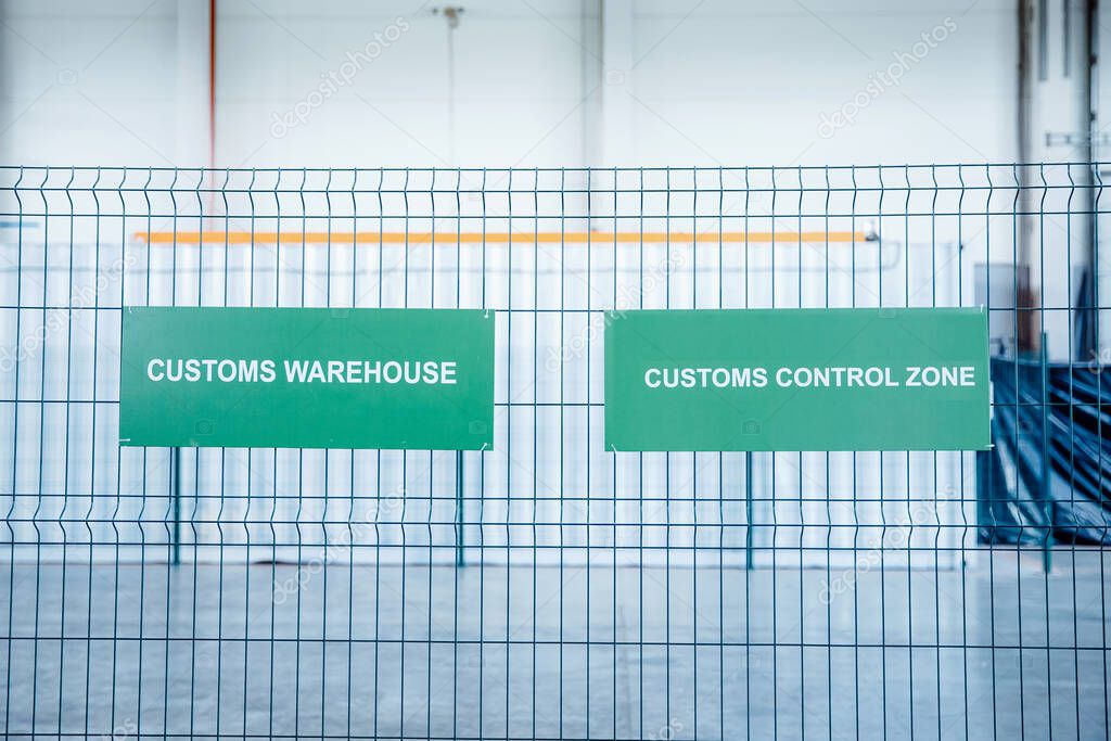 Customs control zone warehouse clearance cargo, international trade