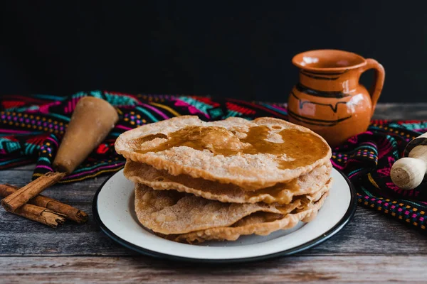 Mexican Bunuelos Rețetă Ingrediente Desert Tradițional Pentru Crăciun Mexic — Fotografie, imagine de stoc