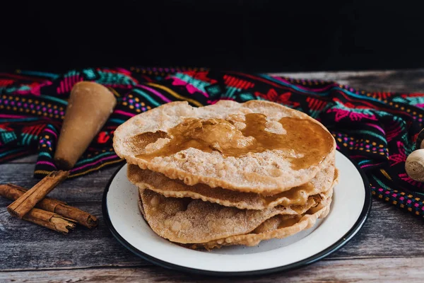 Mexican Buuelos Rețetă Ingrediente Desert Tradițional Pentru Crăciun Mexic — Fotografie, imagine de stoc