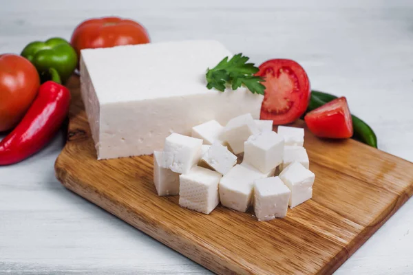 Queijo Panela Branco Mexicano Com Ingredientes Frescos México América Latina — Fotografia de Stock