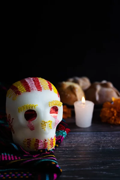 Mexicaanse Suikerschedel Traditioneel Voor Dag Van Doden Mexico — Stockfoto