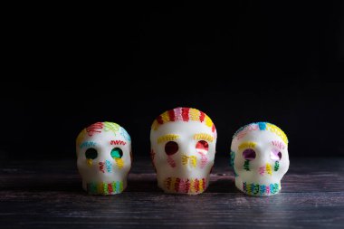 Meksika 'da Ölüler Günü için geleneksel Meksika Şeker Kafatası