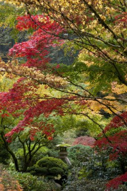 Shrine in Japanese garden clipart
