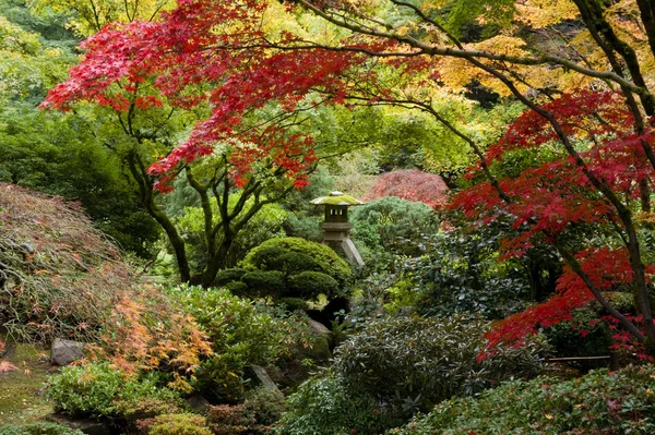 Svatyně v japonské zahradě — Stock fotografie