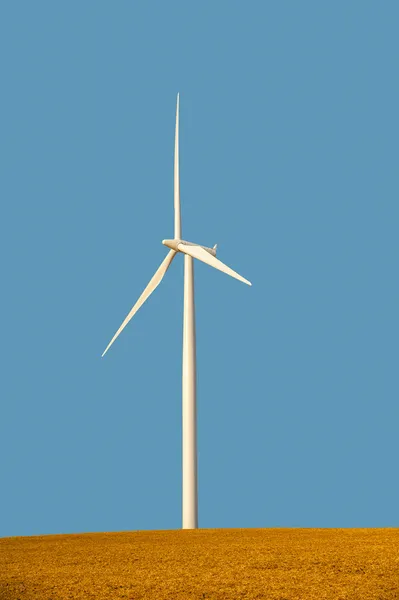 Windturbines onder een heldere blauwe hemel — Stockfoto