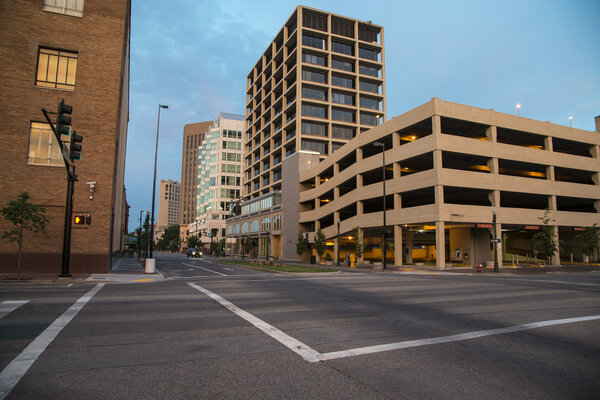 City street in morning