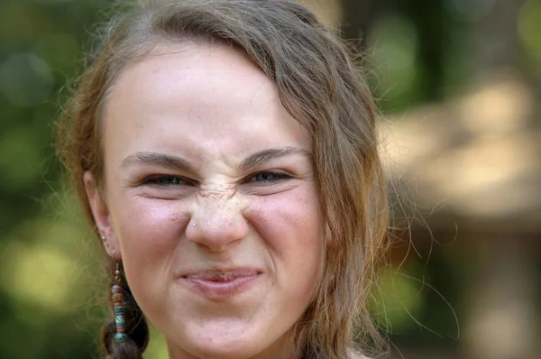 Teen girl with funny expression — Stock Photo, Image