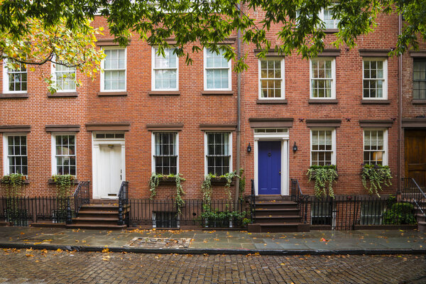 Old Greenwich Village apartment buildings in New York City