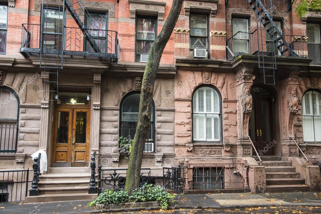 Greenwich Village apartment buildings, New York City — Stock Photo