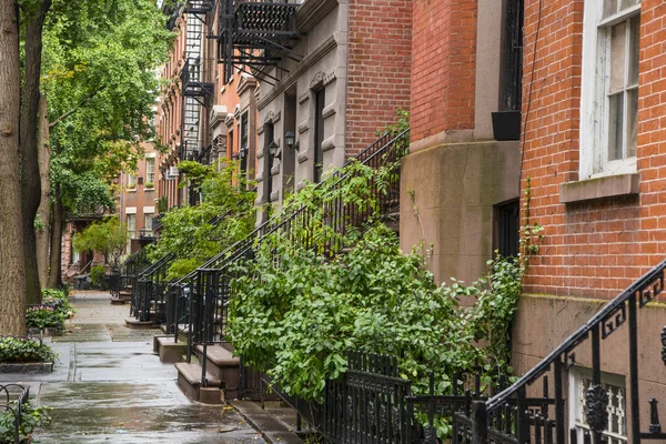 Budynki mieszkalne w Greenwich village, Nowy Jork — Zdjęcie stockowe