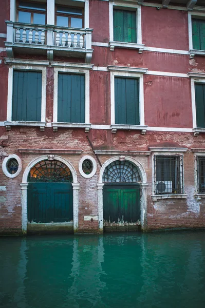 Apartments on a canal, Venice, Italy — Stok fotoğraf