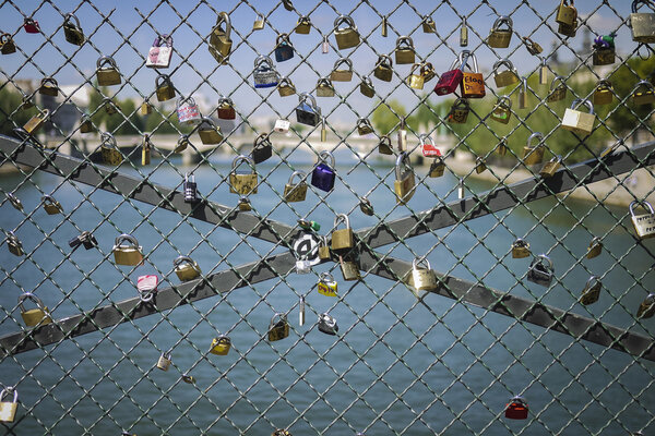 Locks symbolizing eternal love