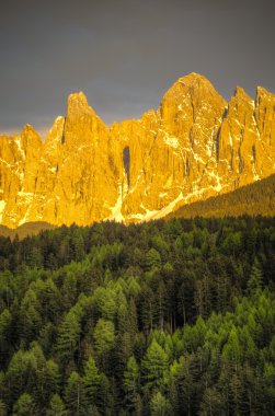 gün batımı, Dolomit dağlar, İtalya