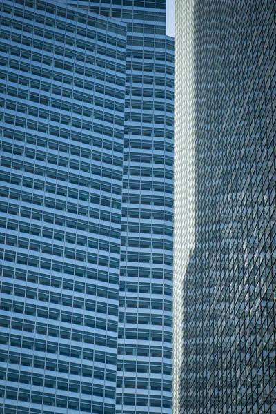 Szkło refleksyjne wieżowce, manhattan, new york city — Zdjęcie stockowe