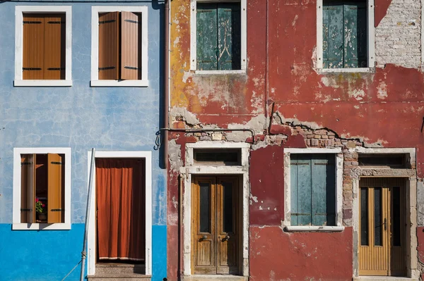 Bunte Häuser, burano, italien — Stockfoto