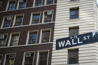 wall street, new york için işaret