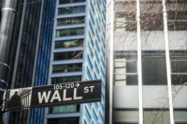 wall street, new york için işaret