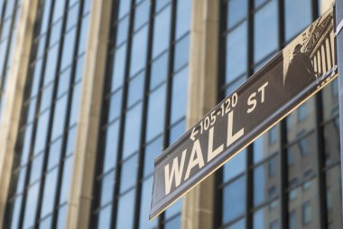 wall street, new york için işaret