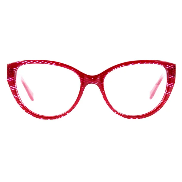 Okulary Przeciwsłoneczne Okulary Widzenia Czerwonych Ramkach Okulary Czerwone Ramki Białym — Zdjęcie stockowe