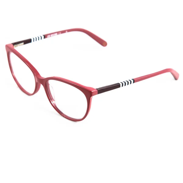 Montures Lunettes Rouges Sur Fond Blanc Lunettes Lunettes Soleil Pour — Photo