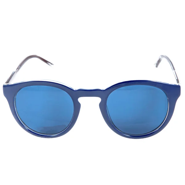 Blue Sunglasses Frames White Background Sun Goggles Glasses Vision Blue — Stock Photo, Image