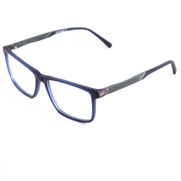 Frames Glasses Blue White Background Eyeglasses Blue Frames — Stock Photo, Image